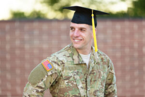 soldier graduate in cap