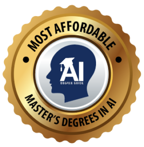 Most Affordable masters in ai degree badge