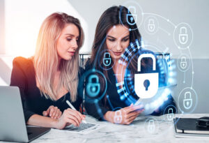 doing paperwork using tablet and ai