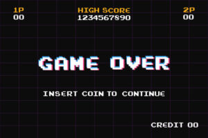 game over screen from video game