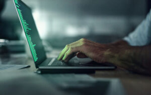 programmer on laptop