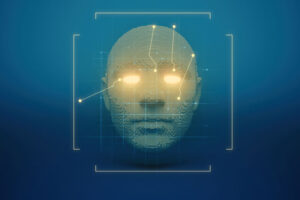 robot head with nodes
