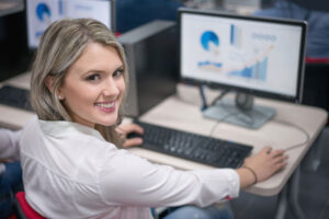 happy college student