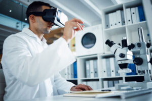 scientist using vr