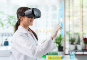 scientist in vr goggles
